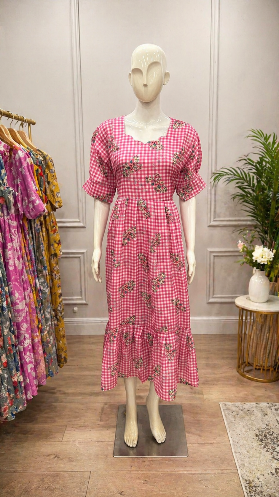 PLUS FROCK 7 (SMALL CHECKS)