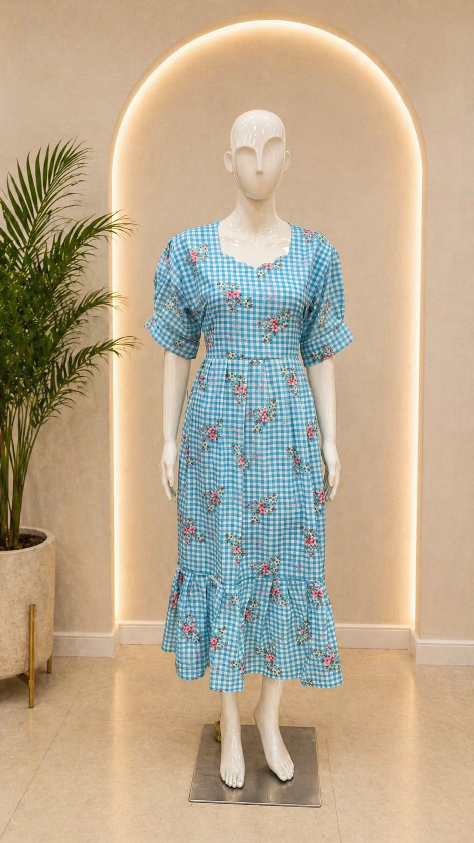 PLUS FROCK 7 (SMALL CHECKS)